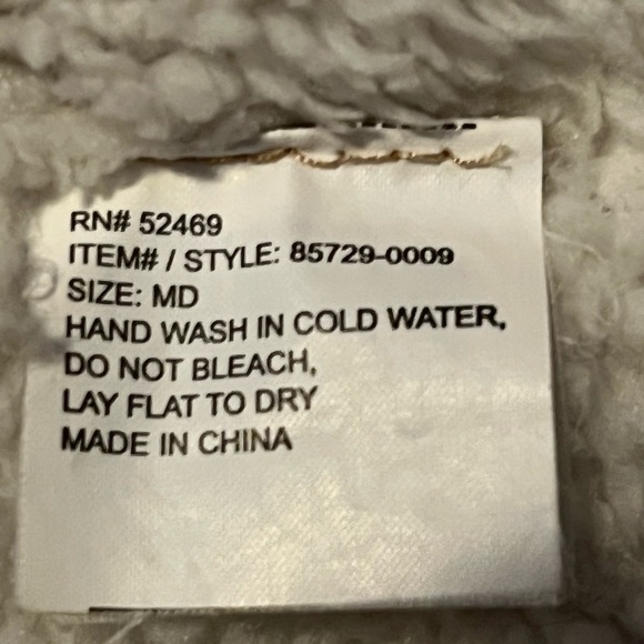 𝅺DOG coat, camel microsuede toggle button accent Sherpa lining M - Picture 8 of 8